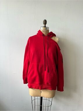 MICHAEL Michael Kors Red Cutout Hoodie